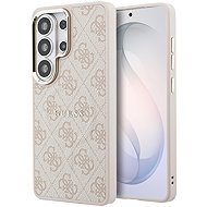 Guess PU Leather 4G Gold Frame Magnetic Back Cover for Samsung Galaxy S26 Ultra Pink - Phone Cover