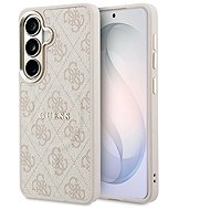 Guess PU Leather 4G Gold Frame Magnetic Back Cover for Samsung Galaxy S26+ Pink - Phone Cover