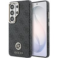 Guess PU Leather 4G Strass Logo Gold Frame Magnetic Back Cover for Samsung Galaxy S26 Ultra Black - Phone Cover