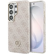 Guess PU Leather 4G Strass Logo Gold Frame Magnetic Back Cover for Samsung Galaxy S26 Ultra Pink - Phone Cover