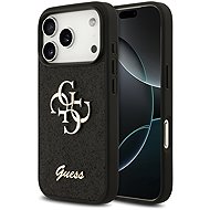 Guess PU Fixed Glitter 4G Metal Logo Back Cover for iPhone 18 Pro Black - Phone Cover