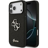 Guess PU Fixed Glitter 4G Metal Logo Back Cover for iPhone 18 Pro Max Black - Phone Cover