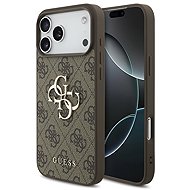 Guess PU 4G Metal Logo Back Cover for iPhone 18 Pro Brown - Phone Cover