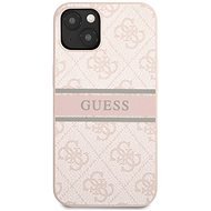 Guess PU 4G Printed Stripe Back Cover for Apple iPhone 13, Pink - Phone Cover