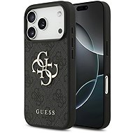 Guess PU 4G Metal Logo Back Cover for iPhone 18 Pro Grey - Phone Cover