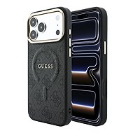 Guess PU Leather 4G Gold Frame Embossed MagSafe pro iPhone 18 Pro Max Black - Protective Case