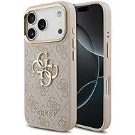 Guess PU Leather 4G Metal Logo Gold Frame pro iPhone 18 Pro Pink - Protective Case