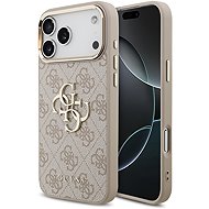 Guess PU Leather 4G Metal Logo Gold Frame pro iPhone 18 Pro Max Pink - Protective Case