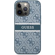 Guess PU 4G Printed Stripe Back Cover for Apple iPhone 13 Pro, Blue - Phone Cover