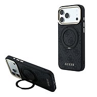 Guess PU 4G Ring Stand MagSafe pro iPhone 18 Pro Max Black - Protective Case