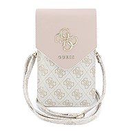 Guess PU Leather+Grained 4G Metal Logo Phone Bag Pink - Phone Case