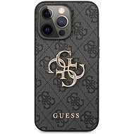 Guess PU 4G Metal Logo Back Cover für Apple iPhone 13 Pro Max - Grey - Handyhülle