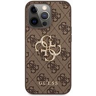 Guess PU 4G Metal Logo Back Cover for Apple iPhone 13 Pro Max, Brown - Phone Cover