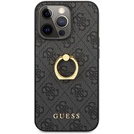 Guess PU 4G Ring Back Cover for Apple iPhone 13 Pro, Grey - Phone Cover