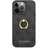 Guess PU 4G Ring Back Cover for Apple iPhone 13 Pro Max, Grey - Phone Cover