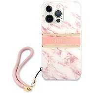 Guess TPU Marble Stripe Back Cover für Apple iPhone 13 Pro Max - Pink - Handyhülle