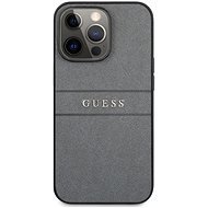Guess PU Leather Saffiano Back Cover for Apple iPhone 13 Pro Max, Grey - Phone Cover