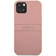 Guess PU Leather Saffiano Back Cover for Apple iPhone 13 mini, Pink - Phone Cover