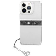 Guess PC/TPU 4G Grey Stripe Back Cover for Apple iPhone 13 Pro, Transparent - Phone Cover