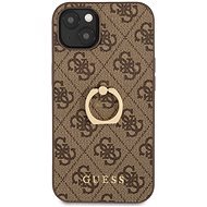 Guess PU 4G Ring Back Cover für Apple iPhone 13 Brown - Handyhülle