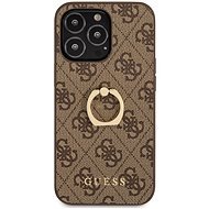 Guess PU 4G Ring Back Cover für Apple iPhone 13 Pro Brown - Handyhülle