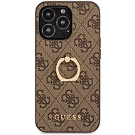 Guess PU 4G Ring Back Cover for Apple iPhone 13 Pro Max Brown - Phone Cover