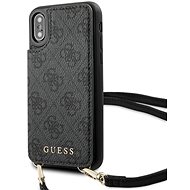 Guess 4G Crossbody Cardslot Case for iPhone X/XS, Grey - Phone Cover