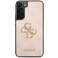 Guess PU 4G Metal Logo Back Cover for Samsung Galaxy S22+ Pink - Phone Cover