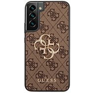 Guess PU 4G Metal Logo Back Cover for Samsung Galaxy S22+ Brown - Phone Cover
