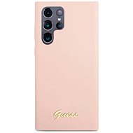 Guess Silicone Metal Logo Back Cover for Samsung Galaxy S22 Ultra Pink - Phone Cover