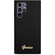 Guess Silicone Metal Logo Back Cover for Samsung Galaxy S22 Ultra Black - Phone Cover