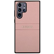 Guess PU Leather Saffiano Back Cover for Samsung Galaxy S22 Ultra Pink - Phone Cover