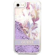 Guess Liquid Glitter Flower kryt na Apple iPhone 7/8/SE2020/SE2022 Purple - Kryt na mobil