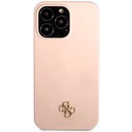 Guess 4G Silicone Metal Logos borító Apple iPhone 13 Pro Max-hoz, Pink - Telefon tok
