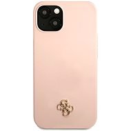 Guess 4G Silicone Metal Logo Cover für Apple iPhone 13 Pink - Handyhülle