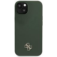 Guess 4G Silicone Metal Logo kryt na Apple iPhone 13 Kaki - Kryt na mobil