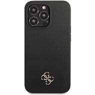 Guess 4G Silicone Metal Logo Cover für Apple iPhone 13 Pro Max Black - Handyhülle