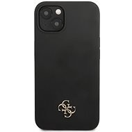 Guess 4G Silicone Metal Logo Cover for Apple iPhone 13 Black - Phone Cover