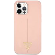 Guess Silicone Line Triangle Cover für Apple iPhone 12/12 Pro Pink - Handyhülle