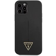 Guess Silicone Line Triangle cover for Apple iPhone 12/12 Pro Black - Phone Cover