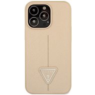 Guess PU Saffiano Triangle cover for Apple iPhone 13 Pro Max Beige - Phone Cover