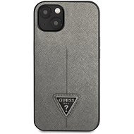 Guess PU Saffiano Triangle borító Apple iPhone 13 mini-hez, Ezüst - Telefon tok