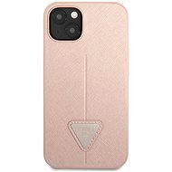 Guess PU Saffiano Triangle Cover für Apple iPhone 13 Pink - Handyhülle