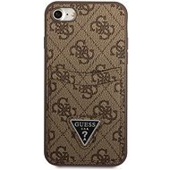 Guess 4G Saffiano Double Card kryt na Apple iPhone 7/8/SE2020/SE2022 Brown - Kryt na mobil