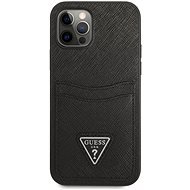 Guess 4G Saffiano Double Card kryt na Apple iPhone 12/12 Pro Black - Kryt na mobil