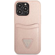 Guess 4G Saffiano Double Card Cover for Apple iPhone 13 Pro Pink - Phone Cover