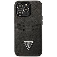 Guess 4G Saffiano Double Card Cover für Apple iPhone 13 Pro Black - Handyhülle