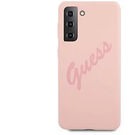 Guess Silicone Vintage hátlap a Samsung Galaxy S21 készülékhez Pink - Telefon tok