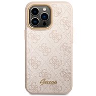 Guess PC/TPU 4G Metal Camera Outline Back Cover for iPhone 14 Pro Pink - Phone Cover