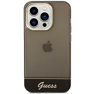 Guess PC/TPU Camera Outline Translucent Back Cover für iPhone 14 Pro Max Black - Handyhülle